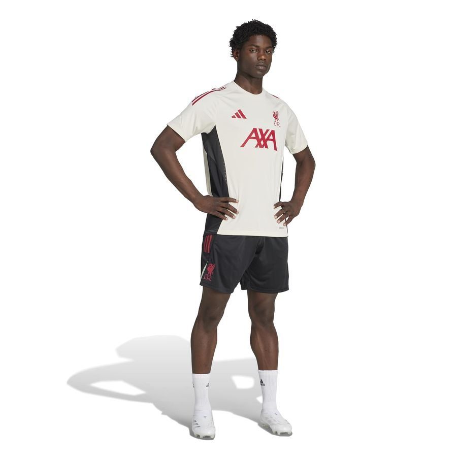 Liverpool Training T-Shirt Tiro 25 - Wonder White/Strawberry Red/Black - Men's-SoccerKits Hub | Buy Soccer Jerseys Online